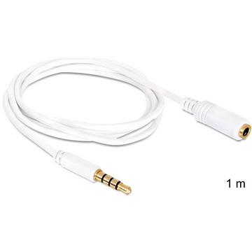 DeLOCK 3.5mm 1m Audio-Kabel Weiß