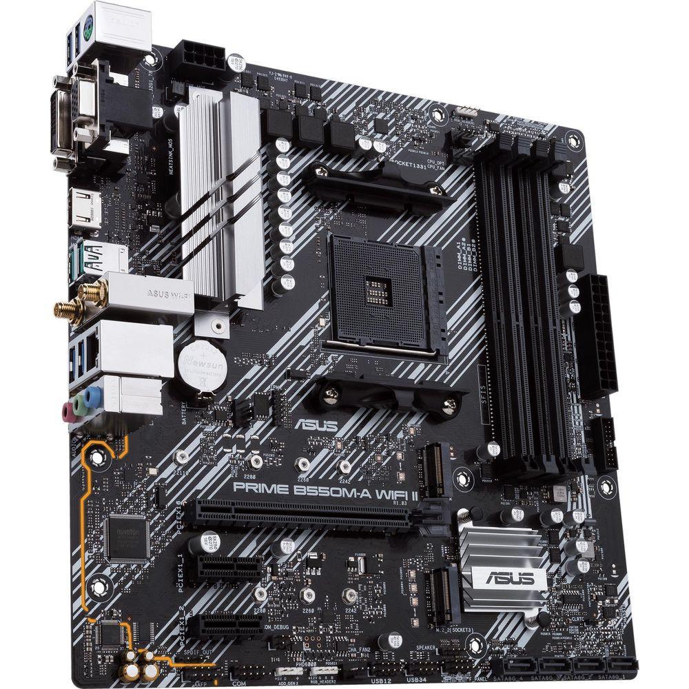 ASUS  ASUS PRIME B550M-A WIFI II Motherboard – Optimiert für Leistung und drahtlose Konnektivität 