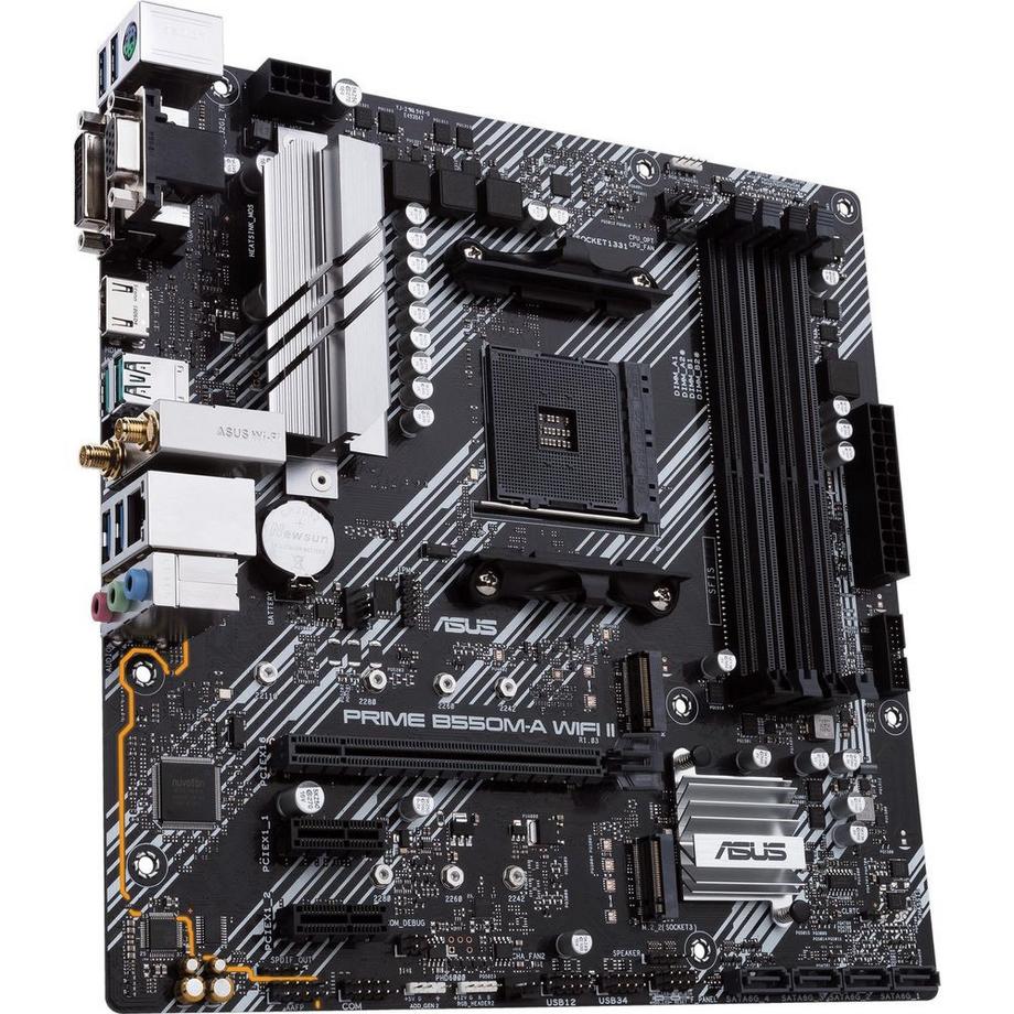 ASUS  ASUS PRIME B550M-A WIFI II Motherboard – Optimiert für Leistung und drahtlose Konnektivität 