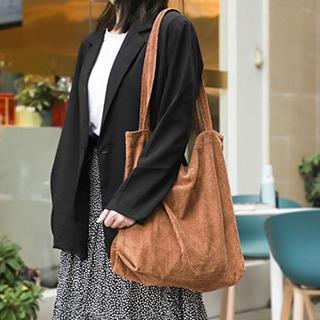 Only-bags.store  Umhängetasche Große Kapazität Cord Umhängetasche Retro Handtasche für den täglichen Gebrauch, Büro, Schulausflug und Einkaufen 