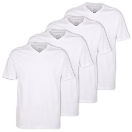 Ceceba T-shirt Col V Lot de 4 Coupe Confortable  