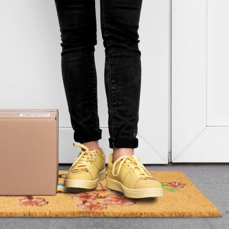 B2X Fußmatte Kokosfaser "Willkommen" Vögel  