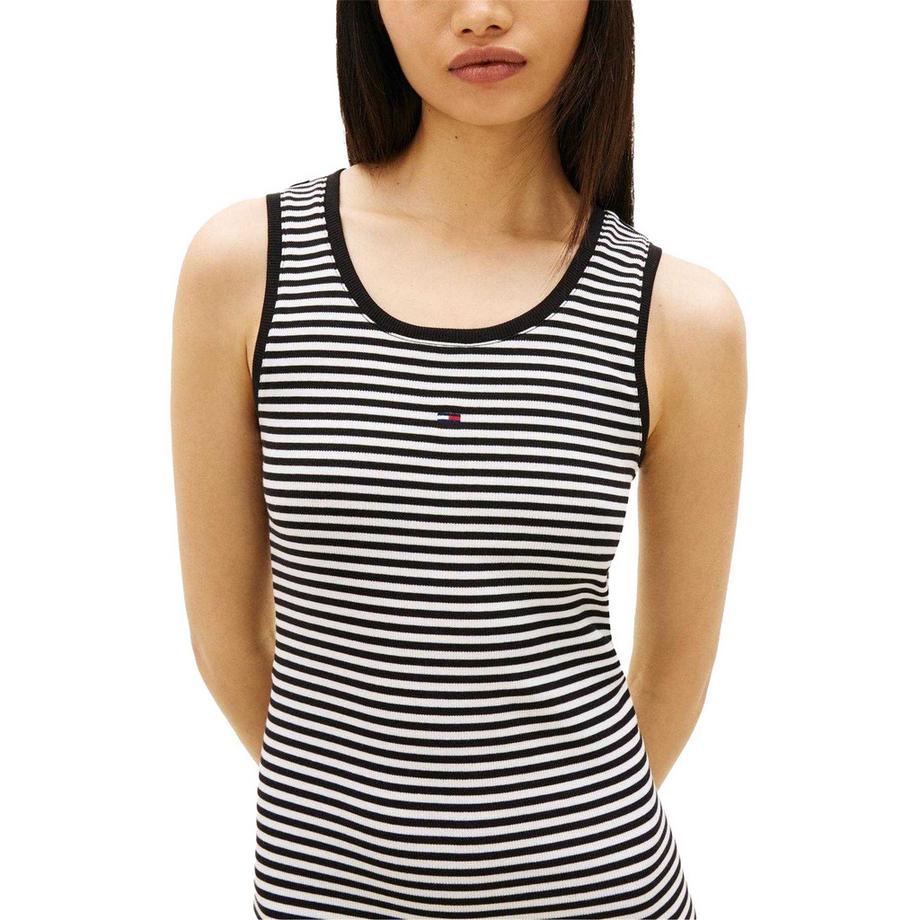 TOMMY JEANS  Essential Abito A Canotta Aderente A Costine 
