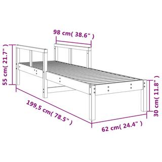 VidaXL Sonnenliege douglasienholz  