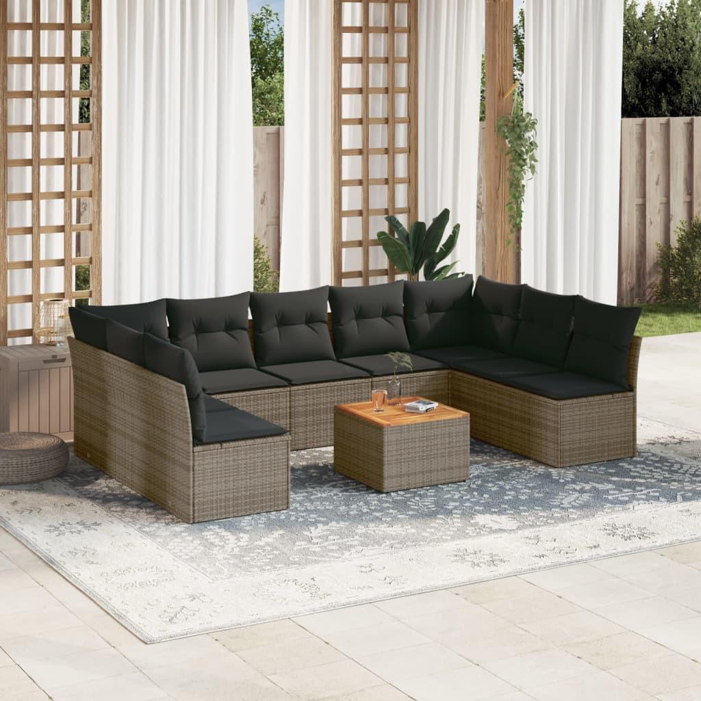 VidaXL set divano da giardino Polirattan  