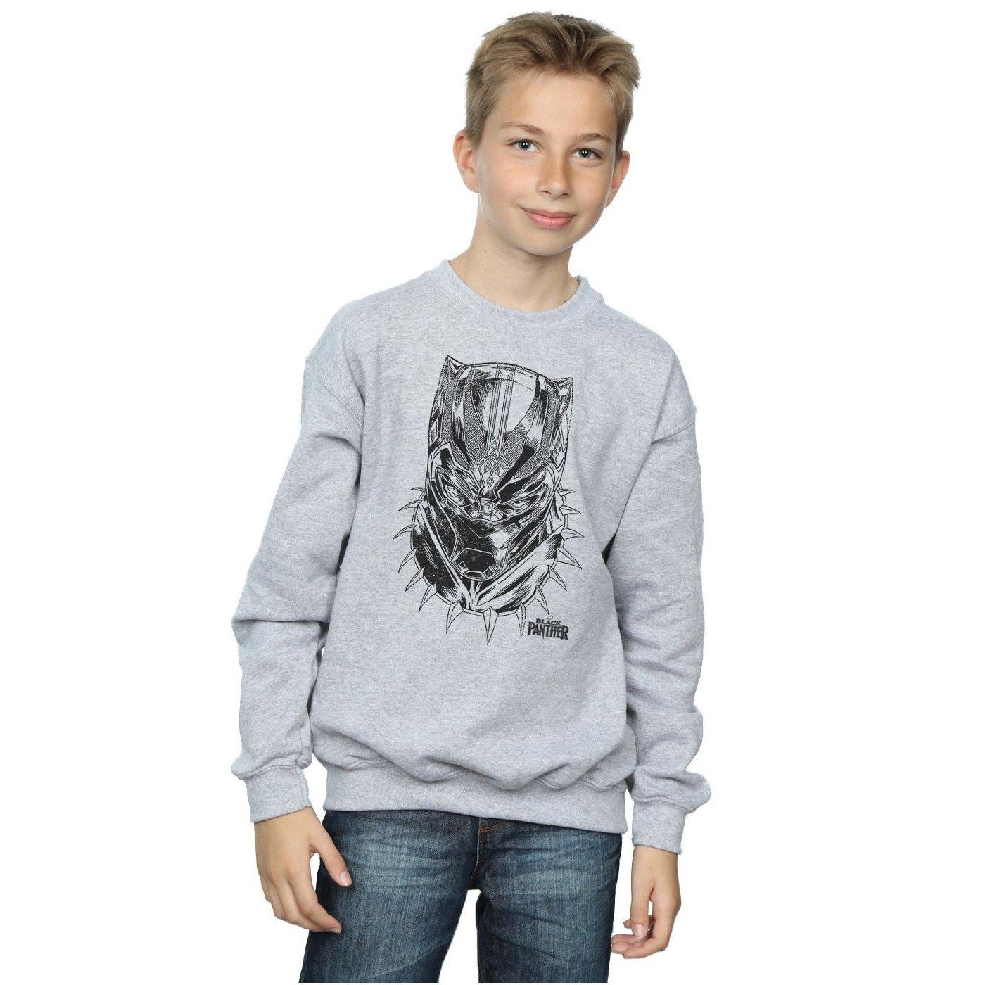 MARVEL  Black Panther Spray Headshot Sweatshirt 