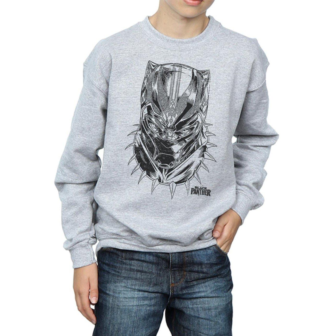 MARVEL  Black Panther Spray Headshot Sweatshirt 