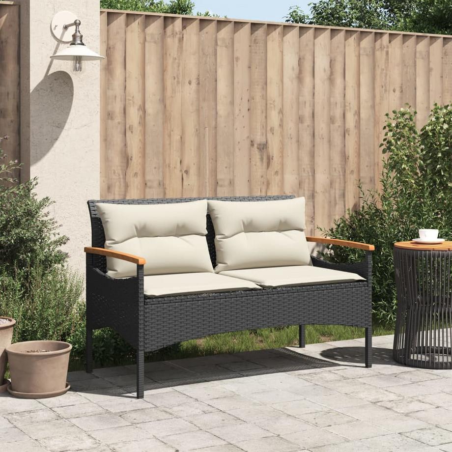VidaXL panca da giardino Polirattan  