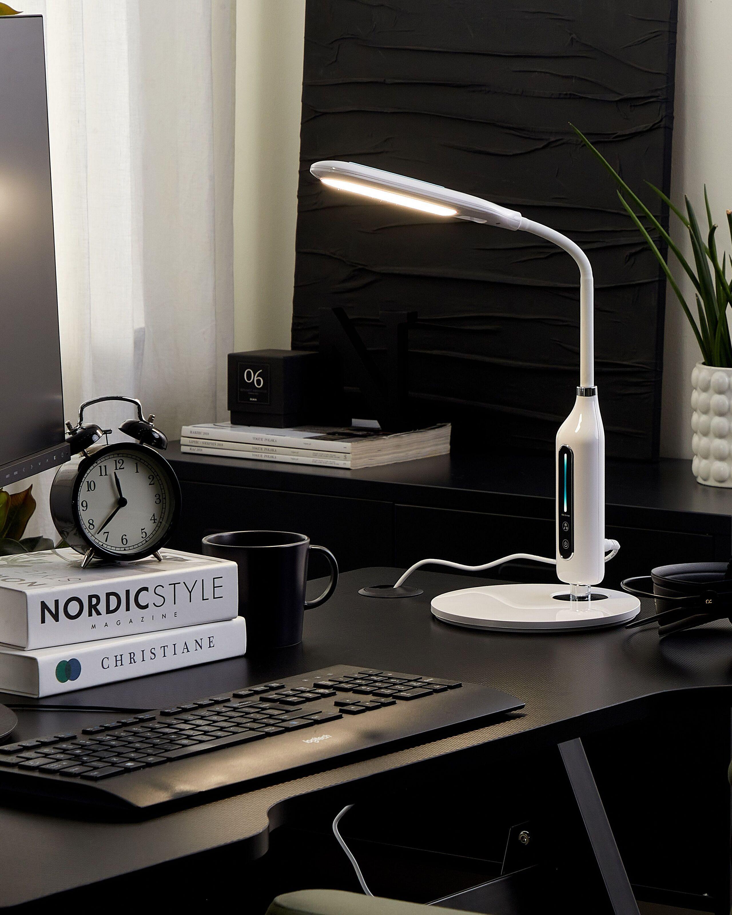 Beliani Lampe de bureau LED en Matière synthétique Moderne CYGNUS  