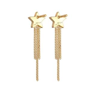 Elli  Boucles d'Oreilles Femmes Pendentif D'oreilles Étoile Look De Chaîne Avec Cristaux 