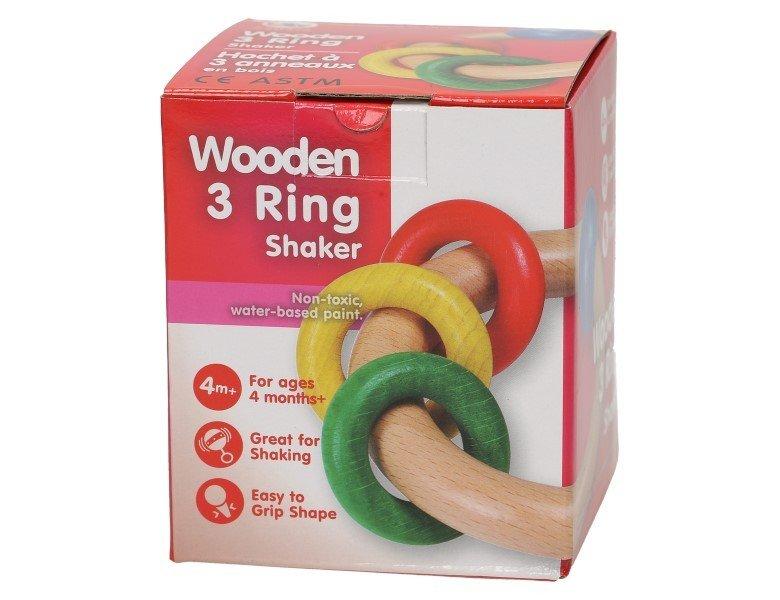 Spielba Holzspielwaren  Kleinkind Greifling 3 Ringe 