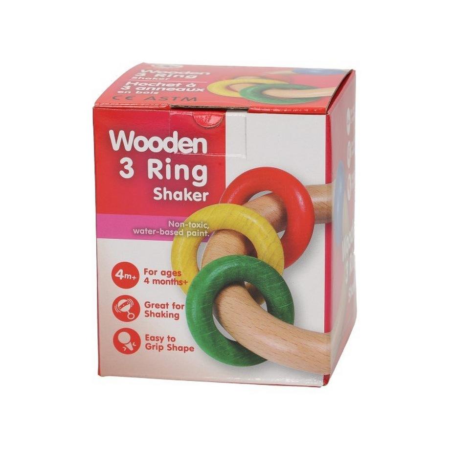 Spielba Holzspielwaren  Kleinkind Greifling 3 Ringe 