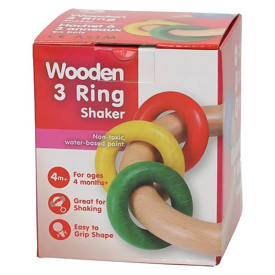 Spielba Holzspielwaren  Kleinkind Greifling 3 Ringe 
