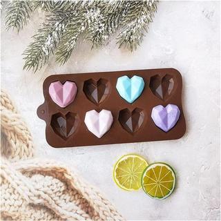 Northio Stampo in silicone per la cottura - 8 cuori  