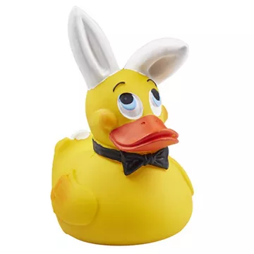 Lanco Toys 839 Bad-Spielzeug-Aufkleber Badeente aus Gummi Weiß, Gelb