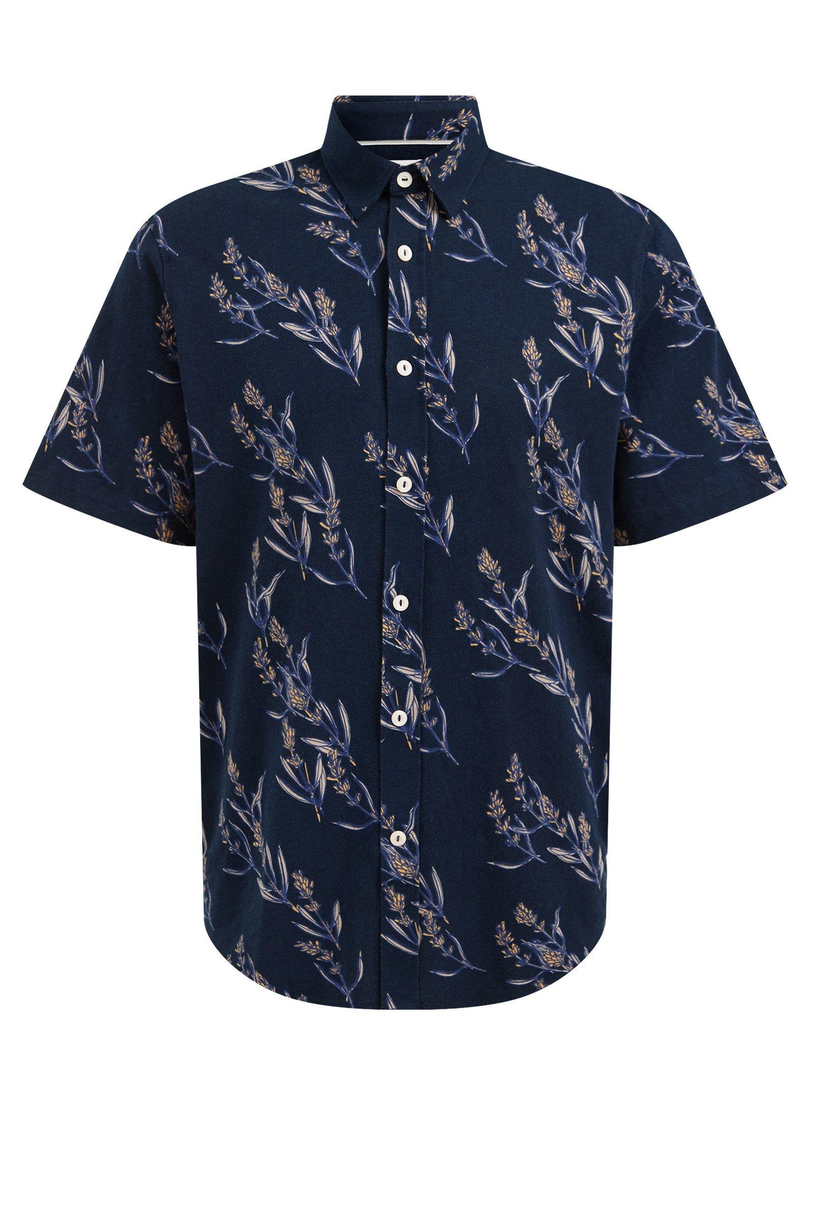 WE Fashion Herren-Regular-Fit-Hemd Mit Muster  
