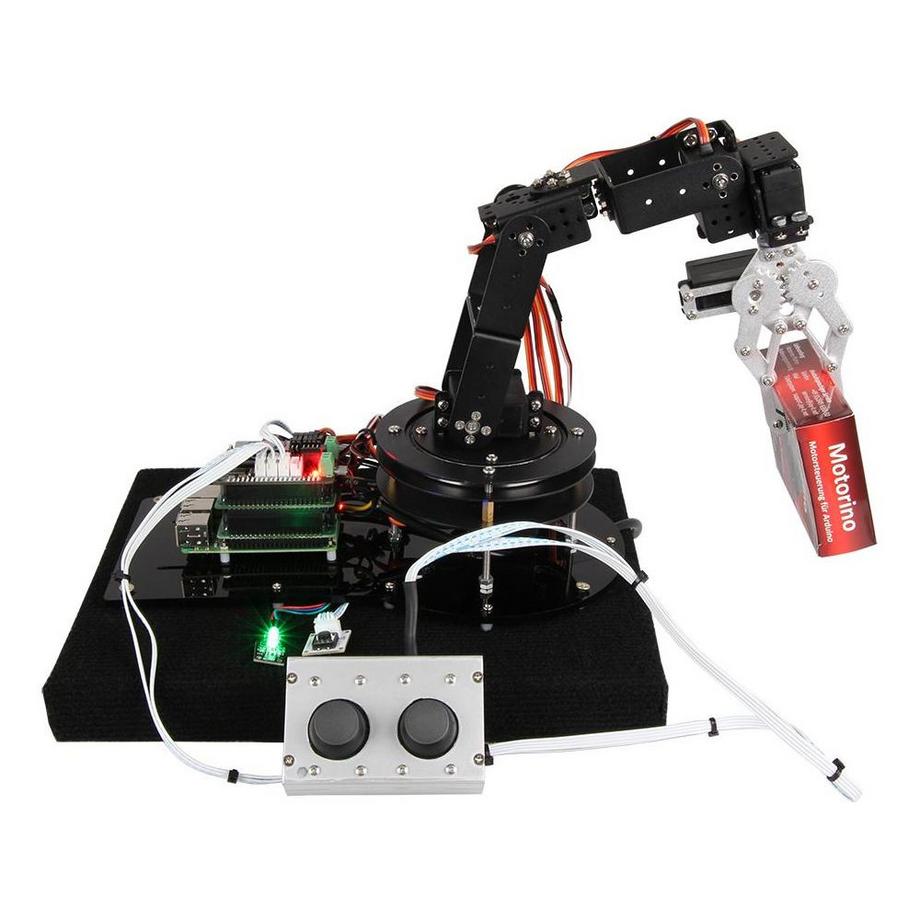 Joy-it  Bras robotisé Joy-IT Grab-It en alu, avec 6 moteurs 