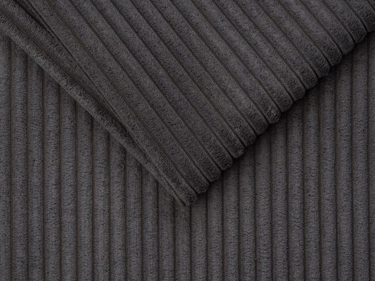 Vente-unique Schlafsofa mit Matratze 3-Sitzer - Liegefläche mit Lattenrost mit breiten Latten 140 cm - Matratze 18 cm - Cord - Grau - VIZIR  