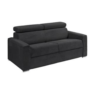 Vente-unique Schlafsofa mit Matratze 3-Sitzer - Liegefläche mit Lattenrost mit breiten Latten 140 cm - Matratze 18 cm - Cord - Grau - VIZIR  