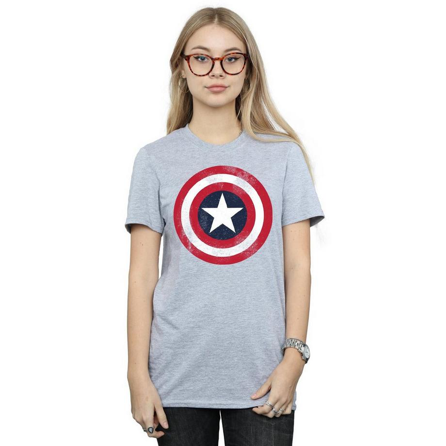MARVEL Captain America Distressed Shield T-Shirt  