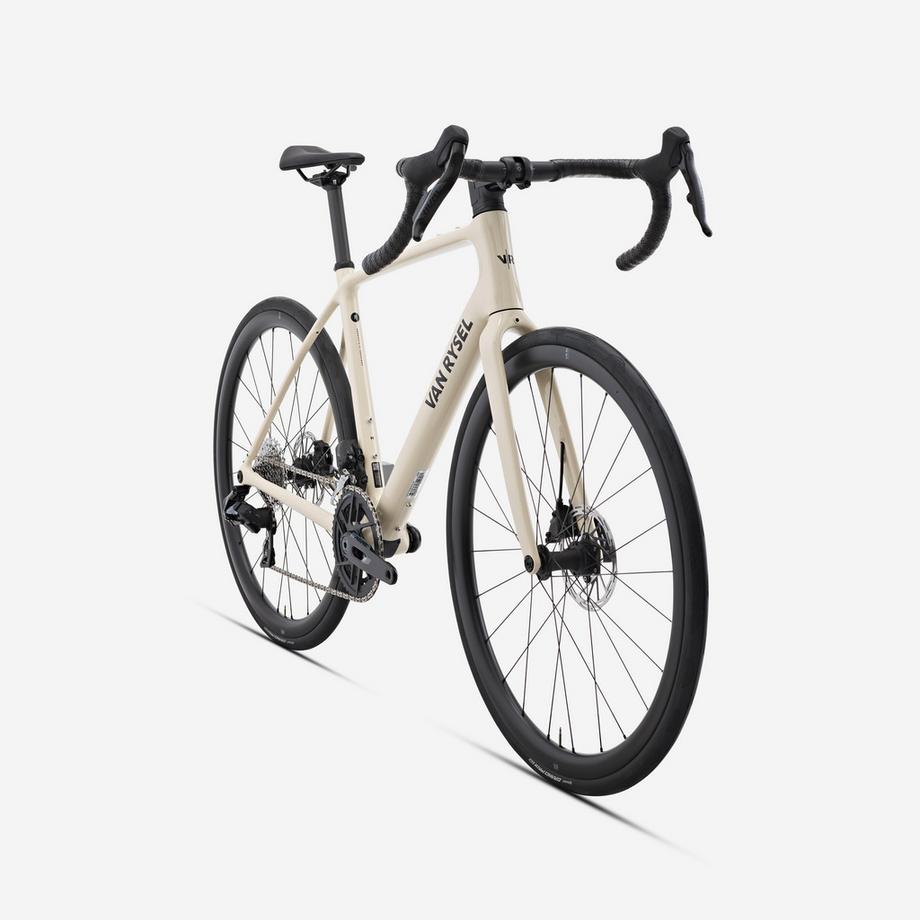 VAN RYSEL  Vélo de route carbone SRAM Rival AXS E1 2x12v, EDR CF beige 