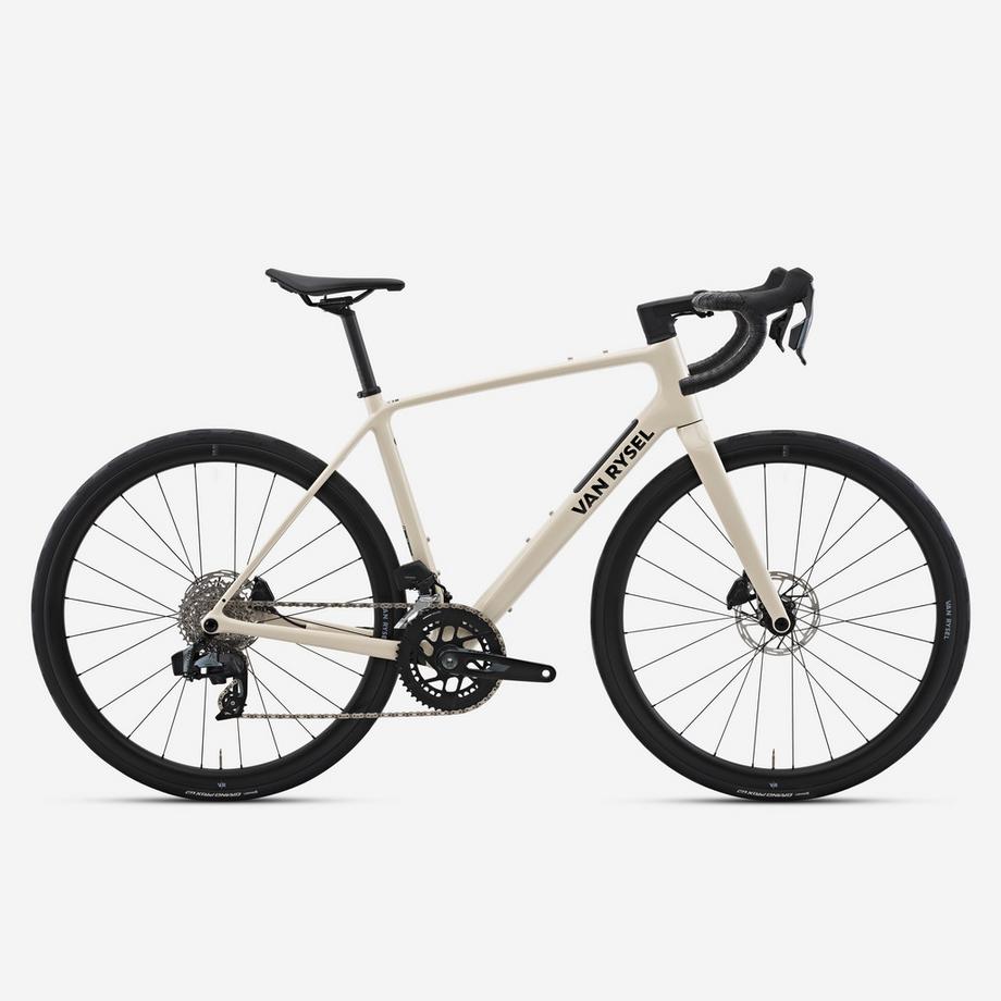 Vélo de route carbone SRAM Rival AXS E1 2x12v, EDR CF beige