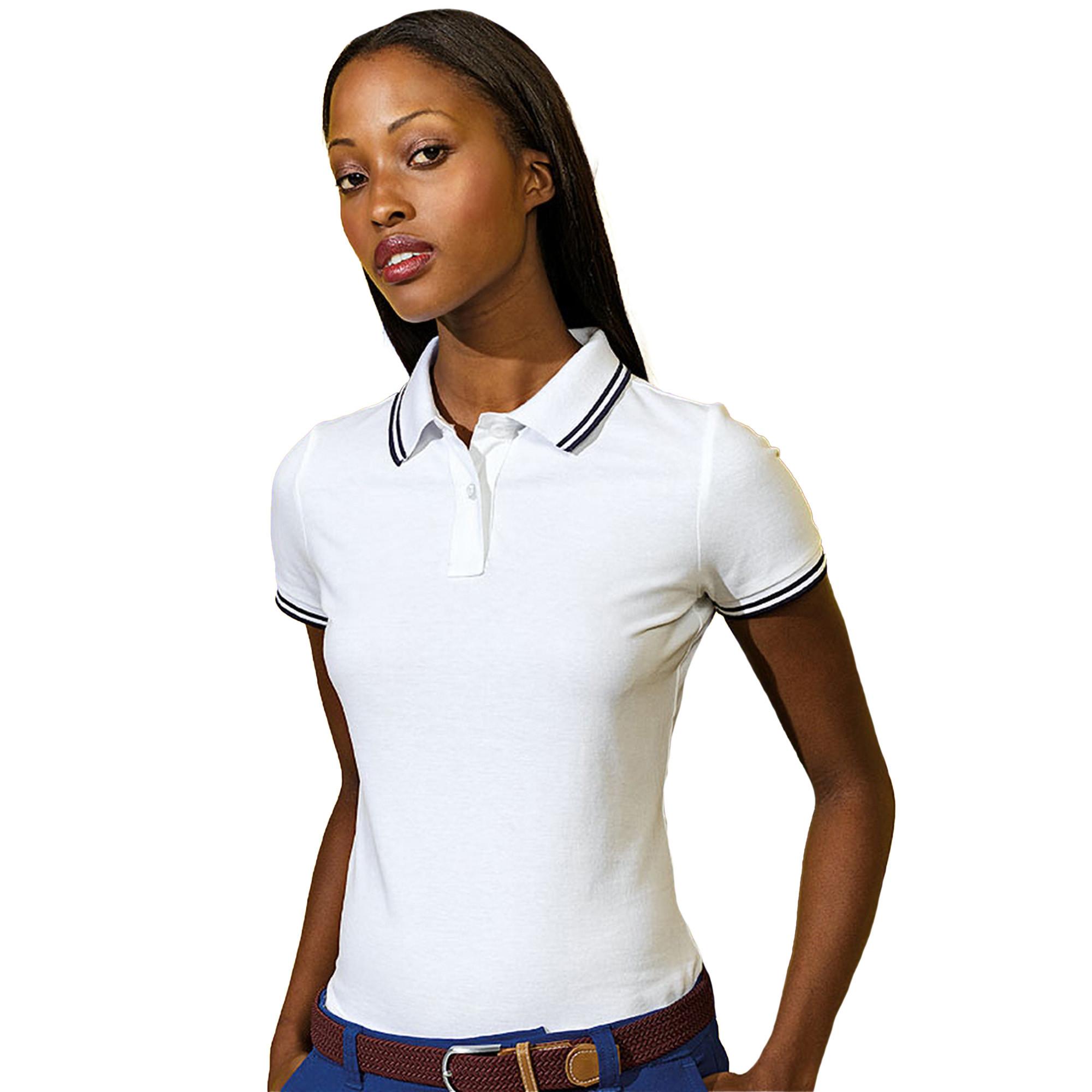 Asquith & Fox Poloshirt mit Kontraststreifen  