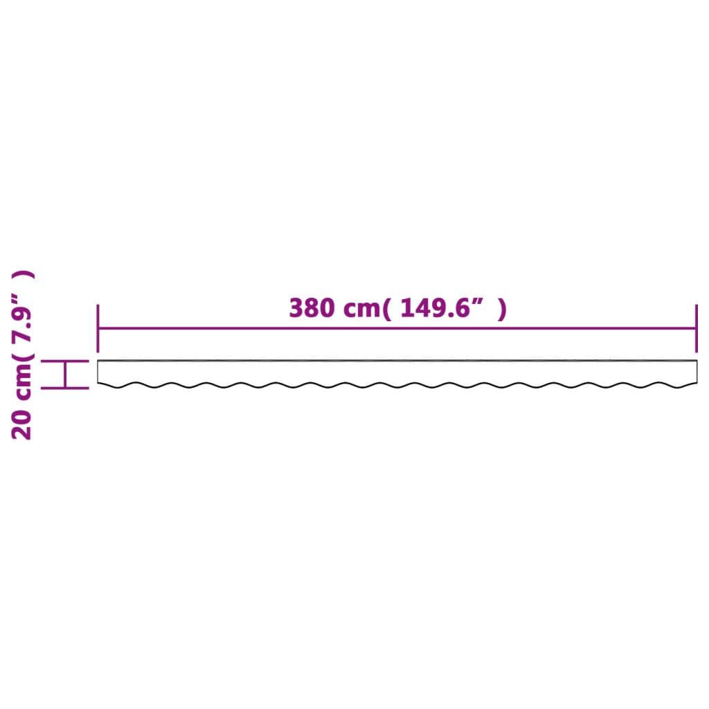 VidaXL Tissu de cantonnière d’auvent de remplacement tissu  