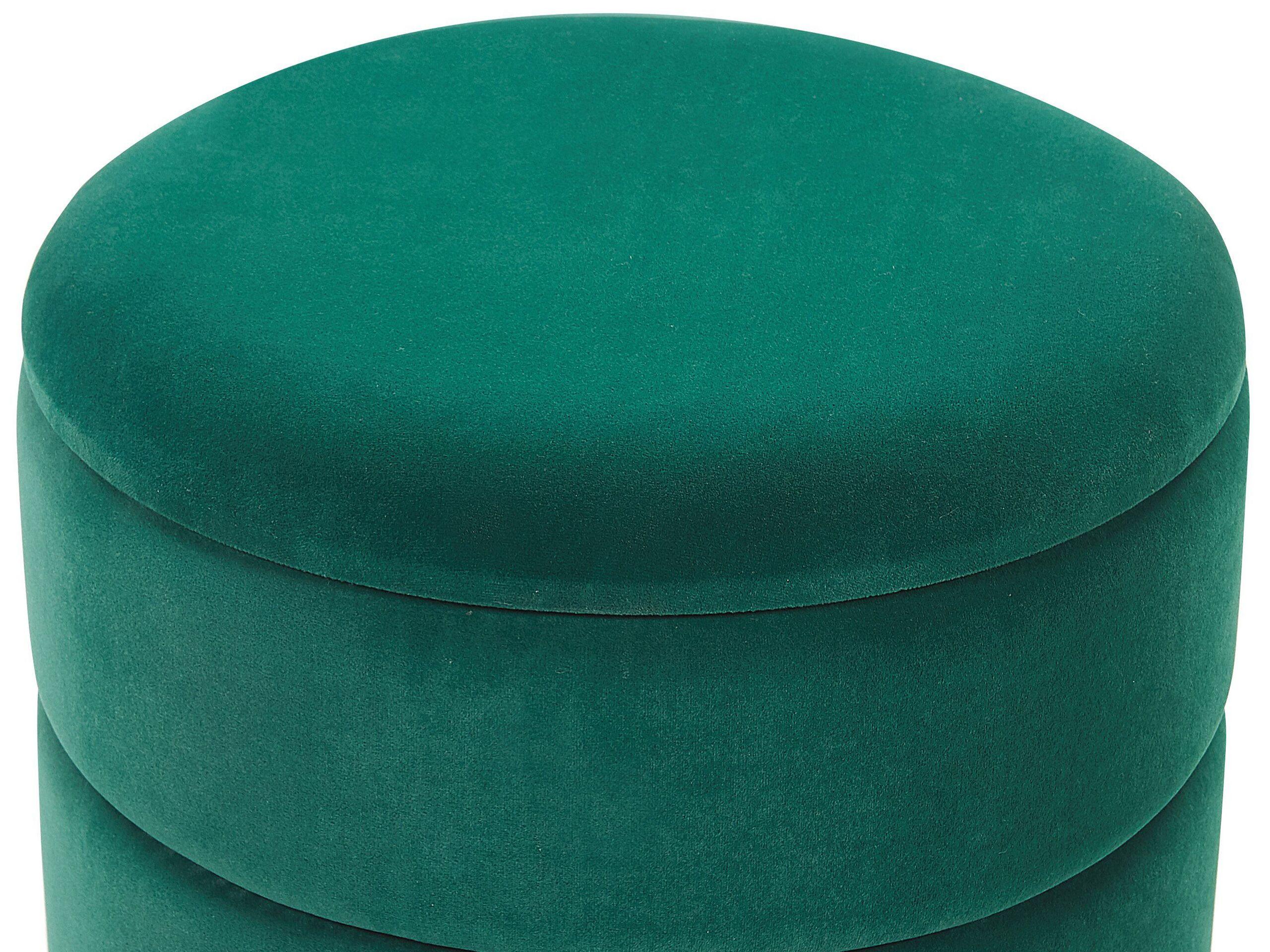 Beliani Pouf contenitore en Velluto Glamour ELGIN  