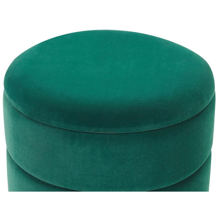 Beliani Pouf de rangement en Velours Glamour ELGIN  