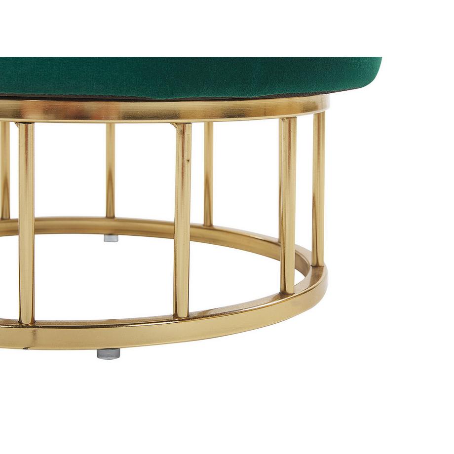 Beliani Pouf de rangement en Velours Glamour ELGIN  