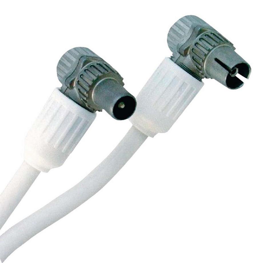 Nedis  Câble coaxial Coax Hane - Coax Hona Vinklad 5.00 m Vit 