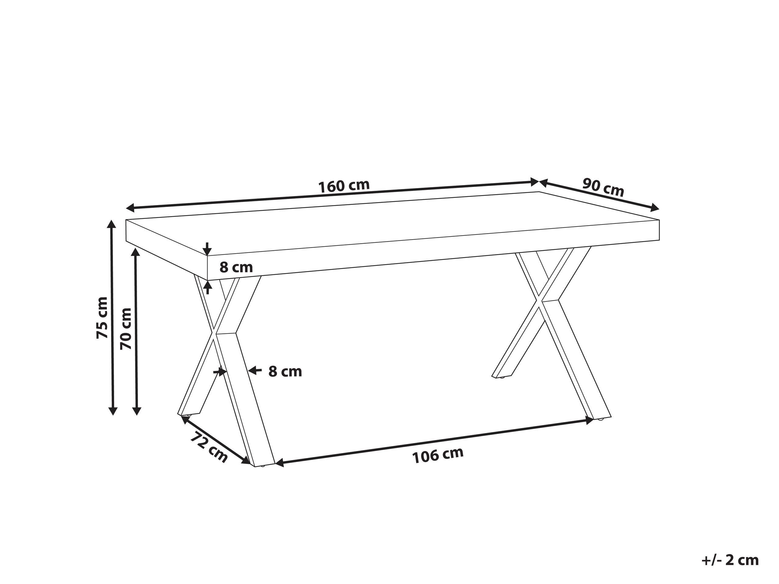 Beliani Table de repas en Bois de pin Industriel CLIFTON  