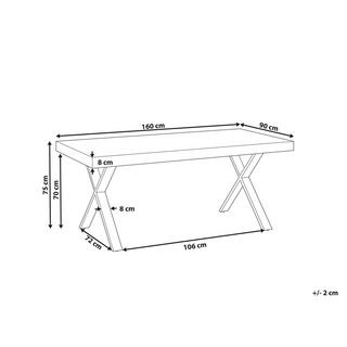 Beliani Table de repas en Bois de pin Industriel CLIFTON  