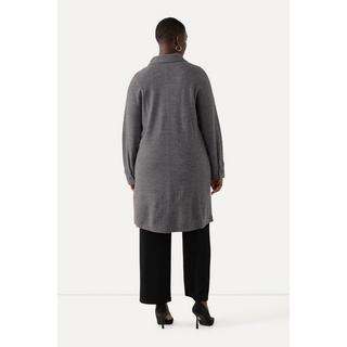 Ulla Popken Cappotto Lana Cotta Colletto Camicia Cerniera Doppio Cursore  