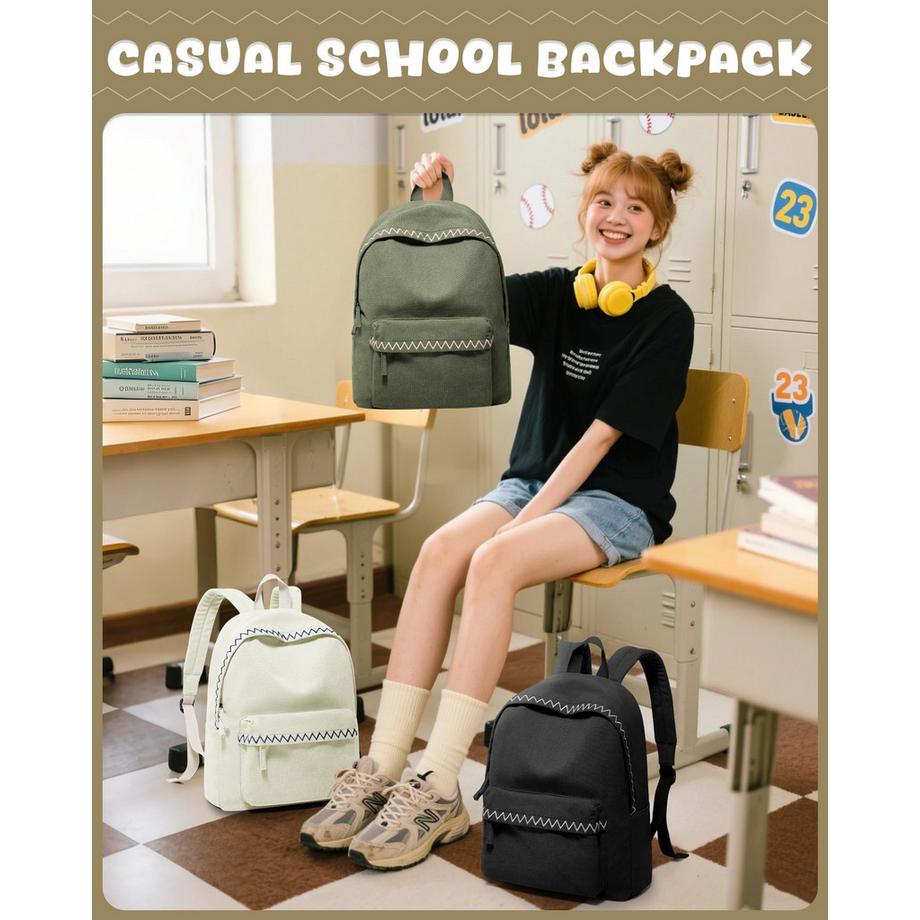 Only-bags.store Sac à dos léger pour école adolescent  