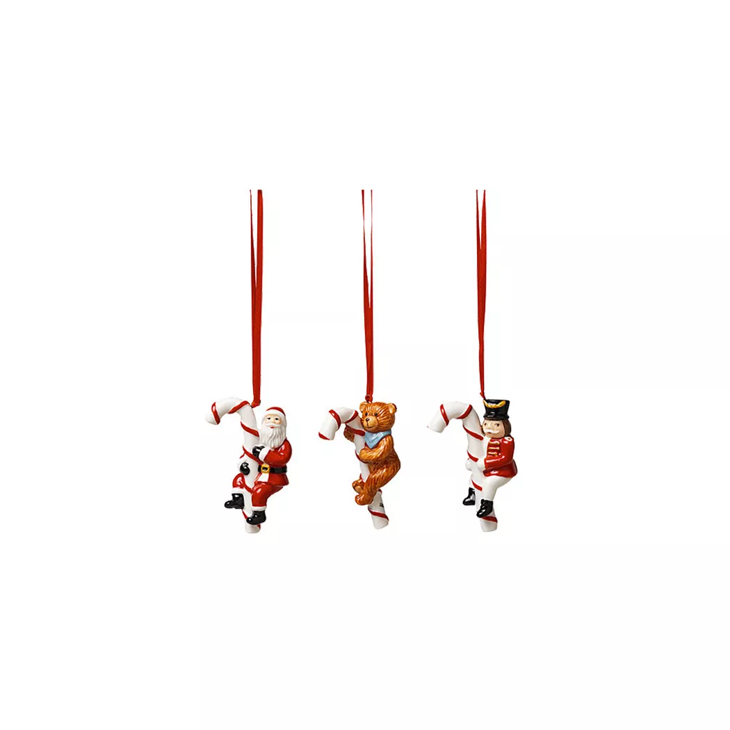 Villeroy & Boch Nostalgic Set of 3 Candy Cane Ornaments
