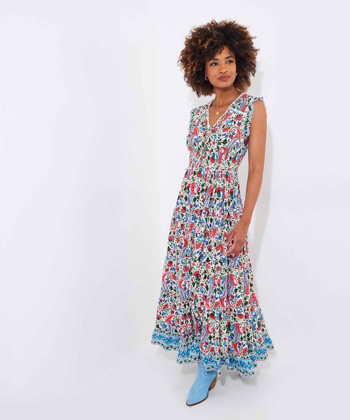 Joe Browns  PETITE Florales Maxikleid mit Perlen und Knopfleiste 