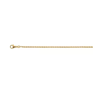 Collier cordon or jaune 750, 1.8mm, 42cm