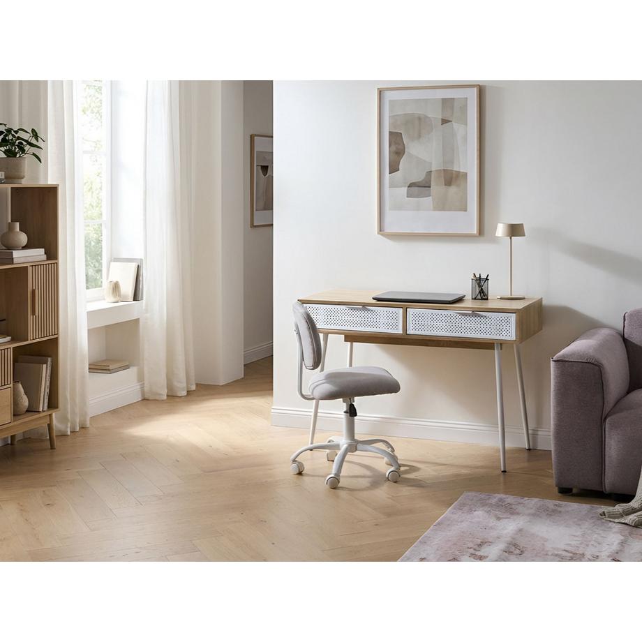 Beliani Table de bureau en Panneau de particules de bois Moderne CHULA  
