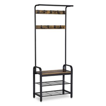 Garderobenständer mit 9 Haken und Schuhbank