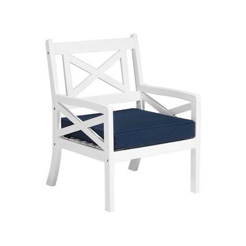 Stuhl mit Sitzkissen aus Akazienholz Klassisch BALTIC