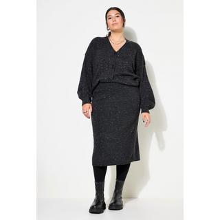 Studio Untold  Robe midi en maille. Coupe Slim Shape. Effet poivre et sel 