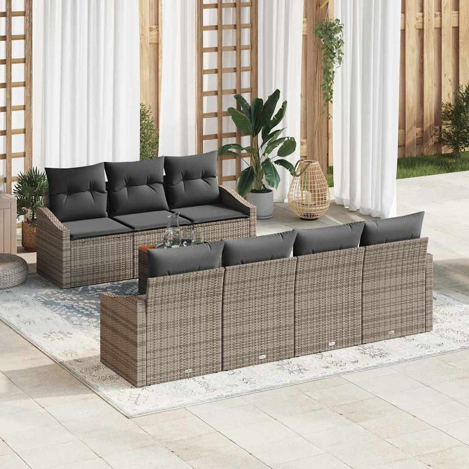VidaXL Ensemble de canapé de jardin poly rattan  