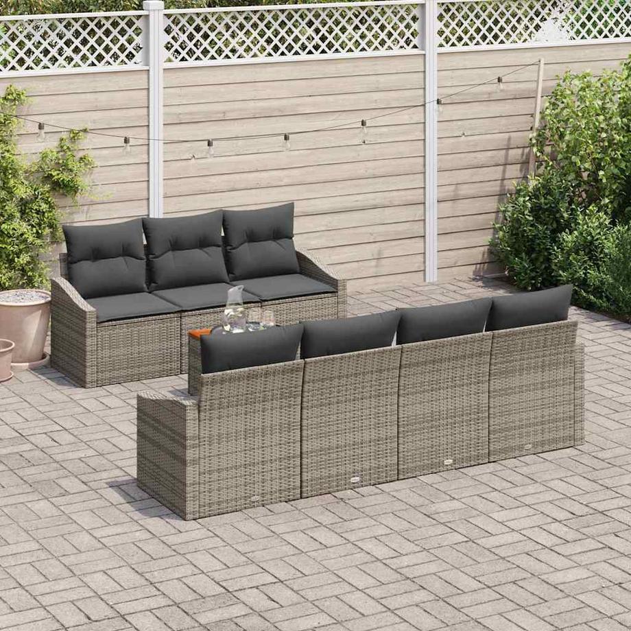 VidaXL Ensemble de canapé de jardin poly rattan  