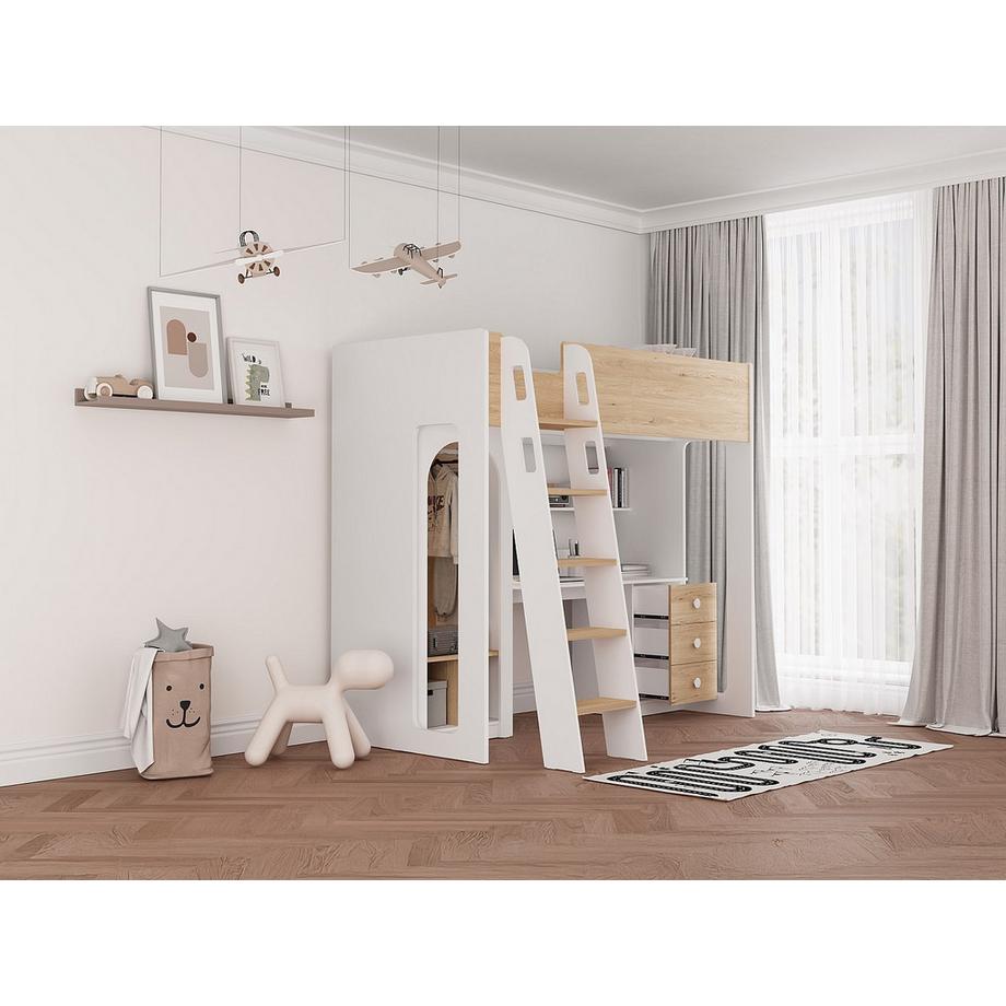 Vente-unique Hochbett ALVENOU  