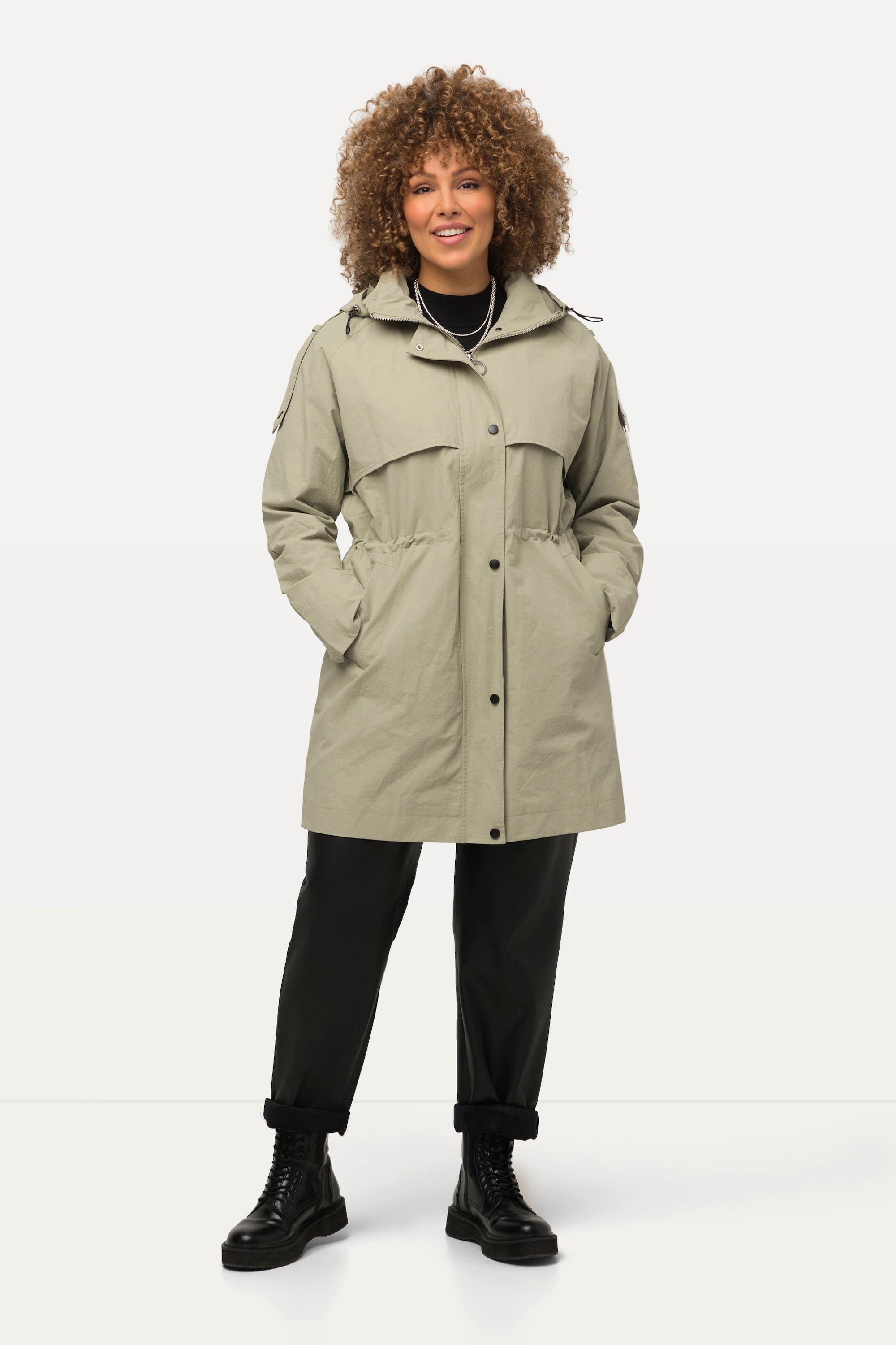 Ulla Popken HYPRAR Manteau fonctionnel imperméable à capuche  
