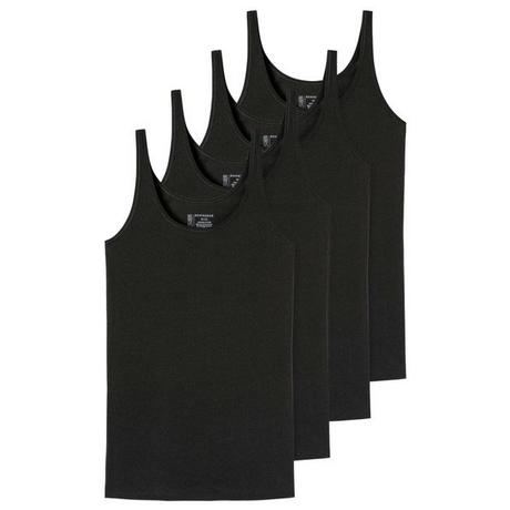Schiesser 4er Pack Bio Baumwolle Träger-Top  