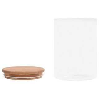 VidaXL Pots de conservation en verre couvercle en bambou 4 pcs verre  