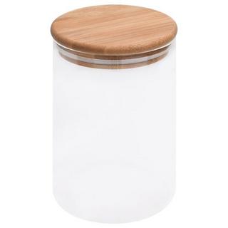 VidaXL Pots de conservation en verre couvercle en bambou 4 pcs verre  